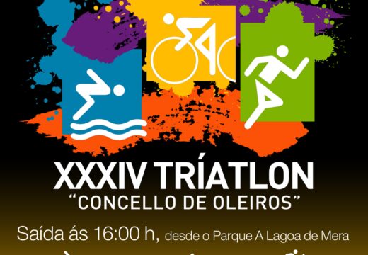 O sábado celébrase o XXXIV Tríatlon Concello de Oleiros coa participación de 200 deportistas